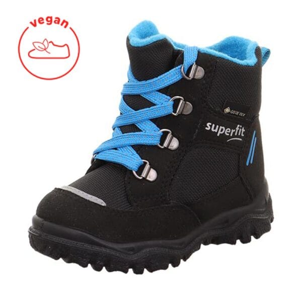 Chlapecké zimní boty HUSKY1 Black/Light Blue Gore-Tex