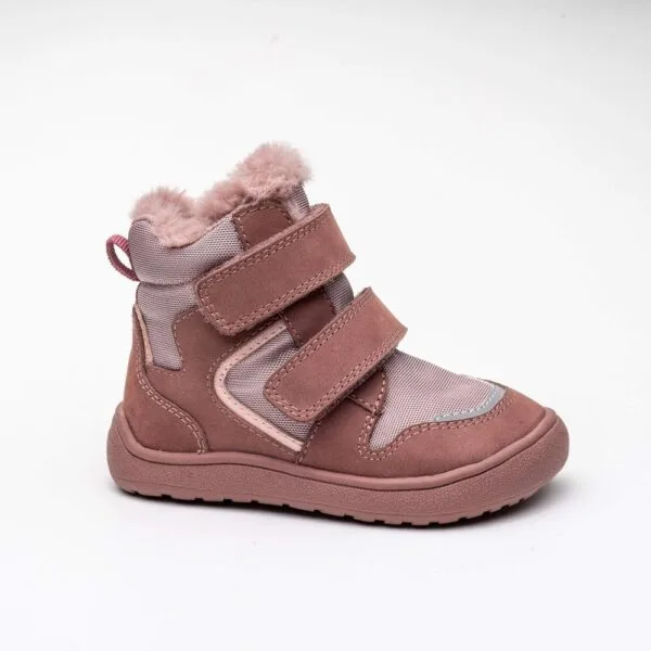 Dívčí zimní barefoot boty DAXI OLD PINK