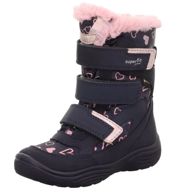 Dívčí zimní boty CRYSTAL Blue/Pink Gore-Tex