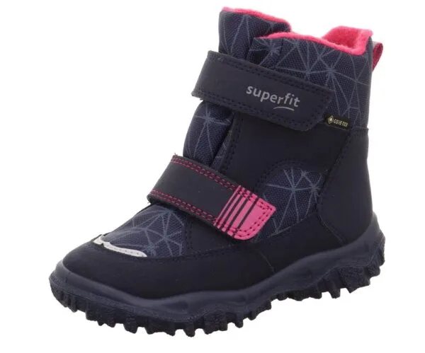 Dívčí zimní boty HUSKY Blue/Pink Gore-Tex