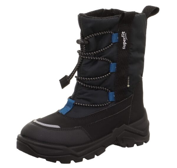 Chlapecké zimní boty barefit SNOW MAX Black/Blue Gore-Tex