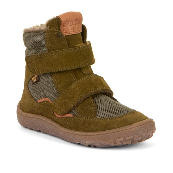 Dětské zimní barefoot boty TEX WINTER Olive