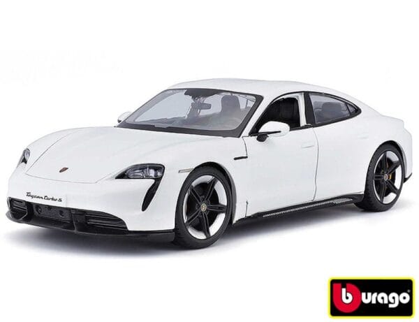 Bburago 1:24 Porsche Taycan Turbo S 2019 Carrara White